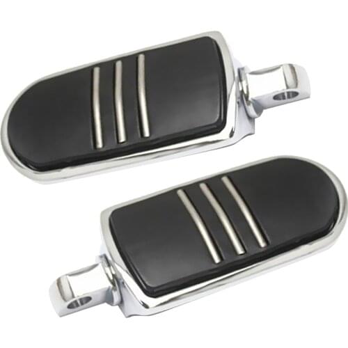 1 Pair Silver Motorcycle Highway Passenger Foot Pegs Footrest For