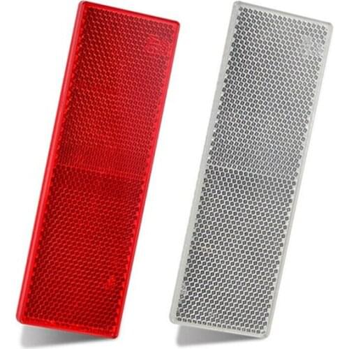 1Pc Rectangle Reflector Sticker Plastic Safety Warning Reflectors Exterior Accessories for Car Motorcycle Truck Bicycle