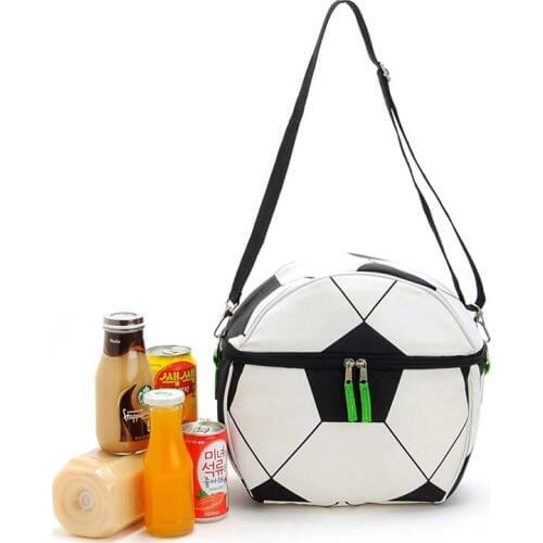 10L funning football lunch bag thermal portable picnic lunch box food drinks cans wine insulated shoulder bag ice pack cool bag