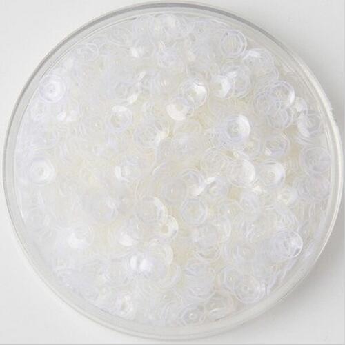 30g 10mm Cup Sequins for Craft Garment DIY Wedding Clothing Embossing Accessory White Transparent