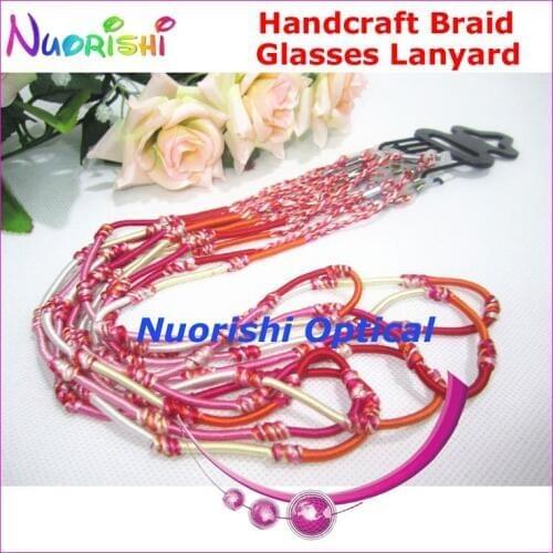 6pcs Beautiful Art Handcraft Polypropylene Silk Sunglasses Eyewear Glasses Eyeglasses Cord Chain Lanyard free shipping L636