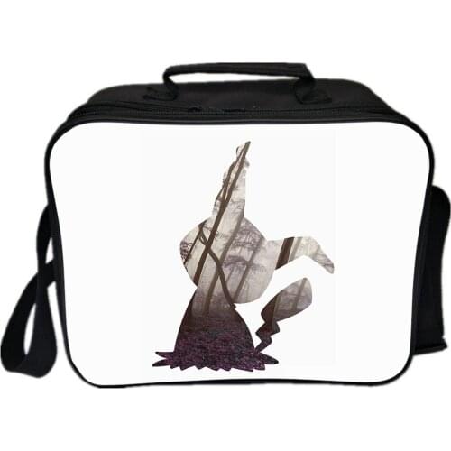 Anime Lunch Bag Cute Yellow Cartoon Character Reusable Thermal Insulated Bag Lunch Tote Simple Large Capacity Lunch Bags