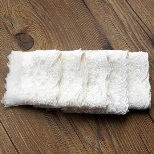 1yard White Lace Ribbon Handmade Lace Trim Patchwork Material DIY Garment Sewing Accessories