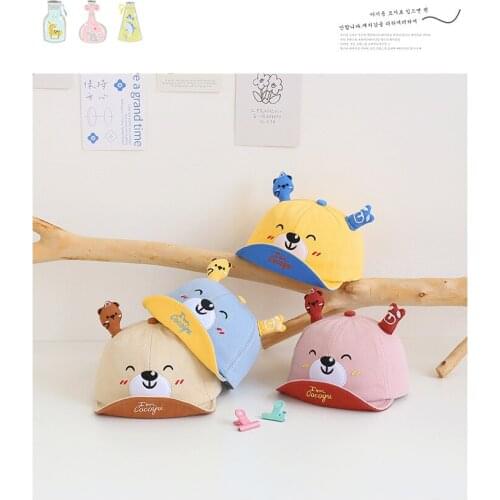 Tentacle Bear Children Cap Cartoon Smiley Face Men And Women Baby Cute Baseball Cap Baby Spring And Summer Sun Hat New Hot Sale