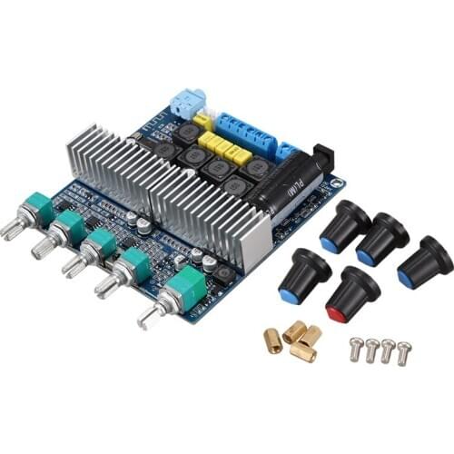 Bluetooth Amplifier TPA3116D2 2.1 Subwoofer Amplifier Digital o Board 50Wx2+100W HIFI Treble Bass for Home Speaker