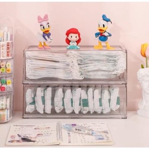 Large Capacity Disposable Mask Storage Case Safe Pollution-Free Mask Holder Face Mask Container Box Surgical Mask Organizer