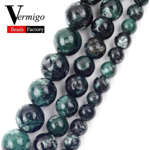 Natural Stone Green Cherry Agates Minerals Beads For Jewelry Making 6 8 10mm Round Spacer Beads Diy Bracelets Necklaces 15inch