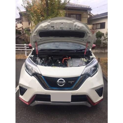 For 2012- Nissan NOTE E12 hatchback Front Hood Bonnet Modify Gas Struts Carbon Fiber Spring Damper Lift Support Absorber