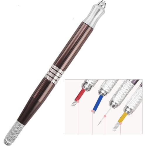 Double Head Microblading Pen Eyebrow Tattoo Pen Tebori Pen Tattoo Needles Holder Semi-permanent Makeup Pen Tattoo Accessories