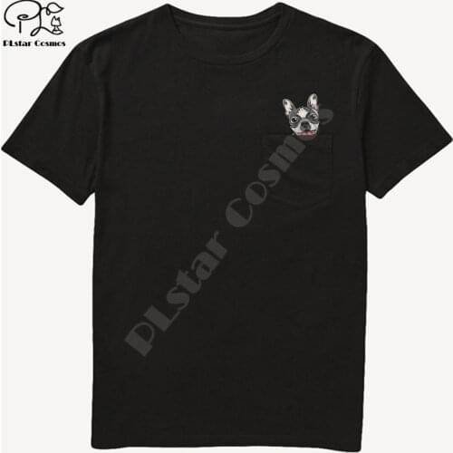 German Shepherd In Pocket T Shirt Dog Lovers Black Cotton Men Made in USA Cartoon t shirt men Unisex New Fashion tshirt style-4