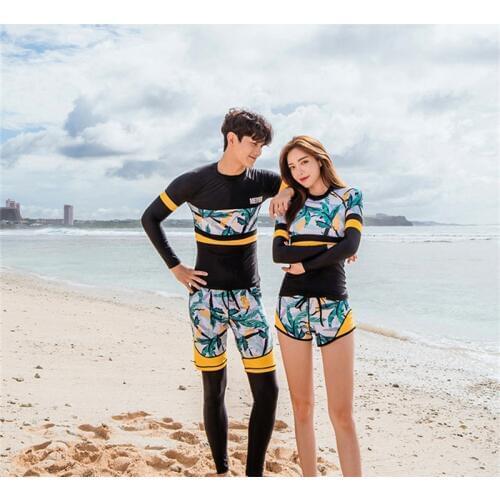 MEIYIER Korean couples swimsuit rashguard men and womens fashion full body surf bathing suit upf 50 clothing outfits swimwear
