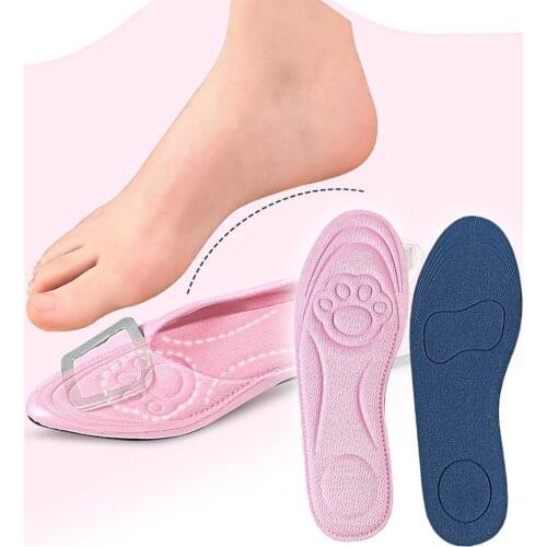Massage Insoles Unisex 4D Sport Sponge Soft High Heel Shoes Insoles Arch Support Orthotic Massage Pain Relief Insert Cushion Pad