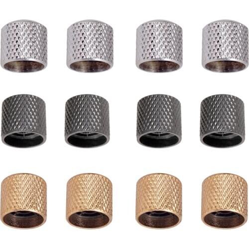 Pack of 4 Iron Electric Guitars Volume Tone Knobs Buttons Musical Instrument Parts