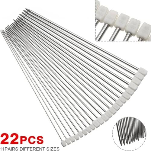 New Arrivals Set Of 22pcs Stainless Single Pointed Sewing Knitting Needles Tool Kits 2-8mm DIY Sweater Sewing Supplies