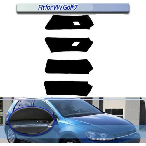 Microfiber PU Leather Door Panel Cover Car Door Handle Panel Cover Trim for Golf 7 2014-2018