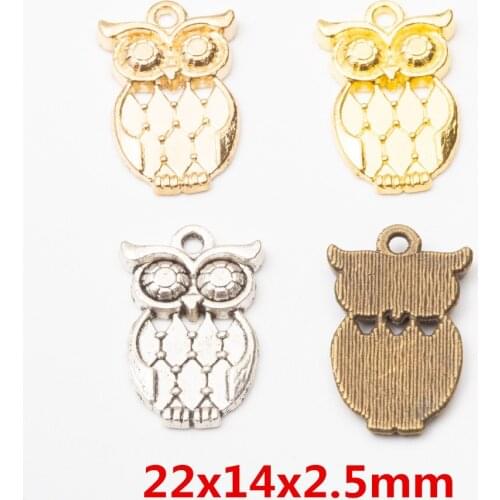 20pcs zinc alloy Animal owl Charms for Jewelry Making 5808