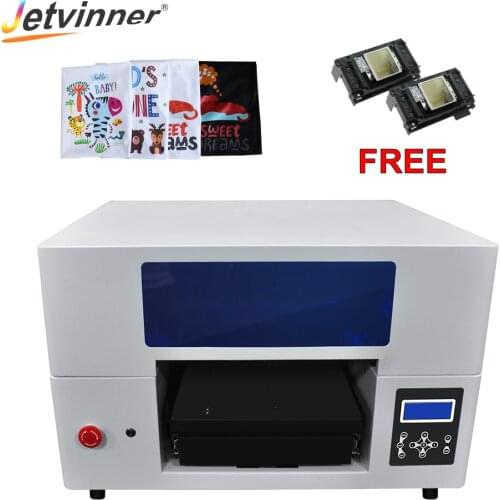 T-shirt Printer DTG Printer A3 Size Flatbed Printer With Double XP600 Print Head For White And Dark Color T-shirt Fabric Canvas