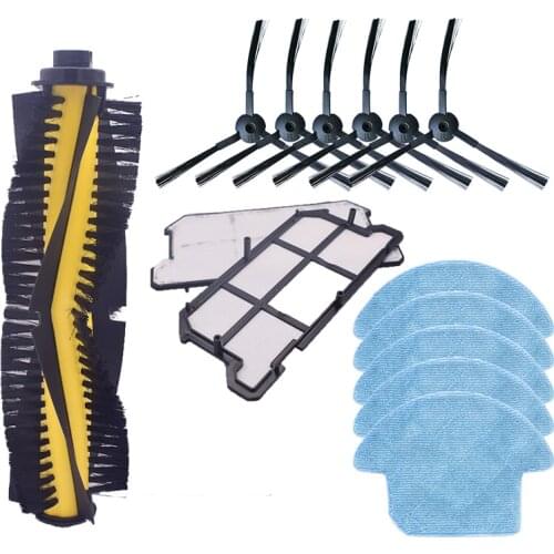 Roller brush + filter + side brush + mop cloth for ILIFE V7s vacuum robot vacuum cleaner parts replacement kit spare