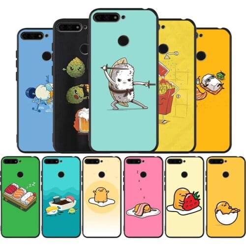 Cartoon Food black Silicone Phone Case For honor 20 Pro 8 8X 9 10 20 Lite for Mate 10 30 Lite Pro cover