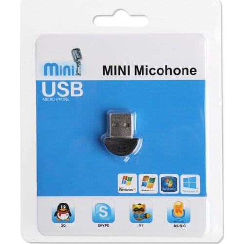 Super Mini USB 2.0 Plug Microphone Speech Recording Audio Adapter For Laptop PC