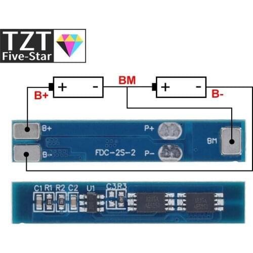 TZT 2S 3A Li-ion Lithium Battery 7.4v 8.4V 18650 Charger Protection Board bms pcm for li-ion lipo battery cell pack