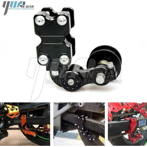Universal Motorcycle Aluminum Rubber Chain Tensioner Motorbike ATV Chopper Bike for yamaha YZF-R15 YZF-R25 YZF-R3 YZF-R1 YZF-R6