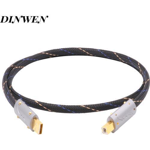 High End USB Cable HiFi AUDIO cable DAC A-B High Purity OCC Wire Gold plated Plugs Hand Welding DIY 1PC