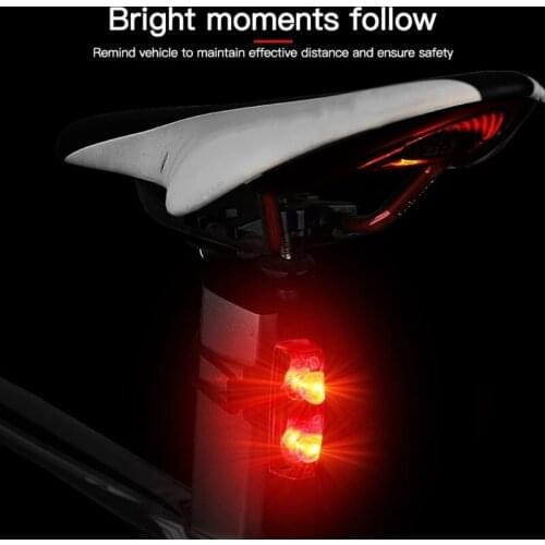 Bicycle Taillights Warning Lamp Bike Tail Light Self-Powered Magnetic Induction Cycling Accessories