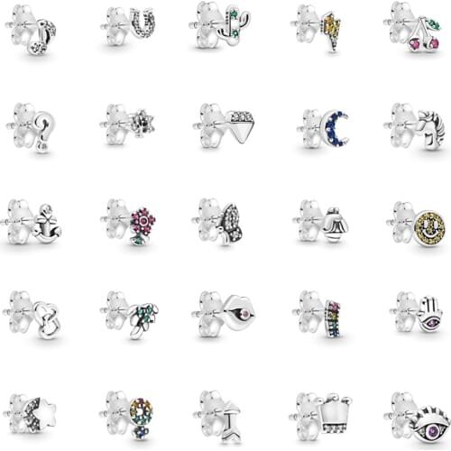 2020 Me Collection Single One Small Stud Earring Christmas Female 925 Sterling Silver Jewelry Halloween Earrings for Women