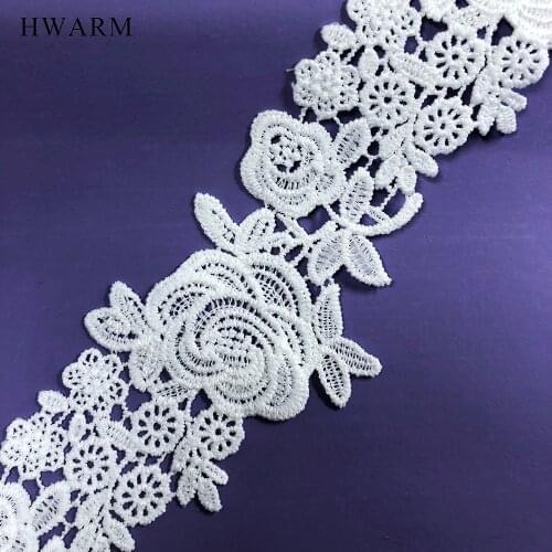10yard High Quality Sewing Trim White Embroidery Lace For Crafts African Fabric 2021 Dress Accessories Diy Women Wedding Skirt
