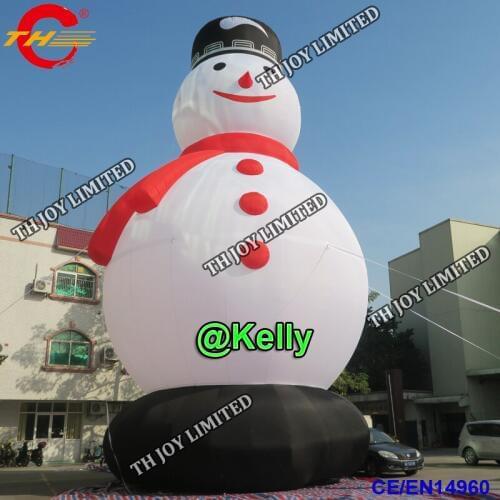 15m 49ft high giant inflatable snowman for outdoor advertising, customized inflatable snowman ground balloon for Christmas