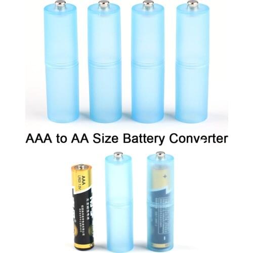 4pcs AAA To AA Size Battery Converter Adapter Batteries Holder Durable Case Switcher 3 Color