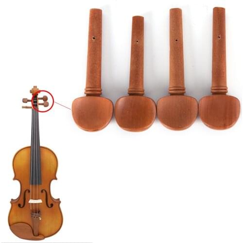 IRIN 4pcs Violin Replacement Jujube Wood End pins Tuning Pegs Violin Fiddle Tuning Peg Set Violin Accessories