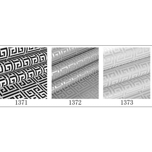 9.5m Grey Silver Black And White Modern Geometric Lattice Embossed Texture 3D Wallpaper Hotel Study Background Decor Wall Paper