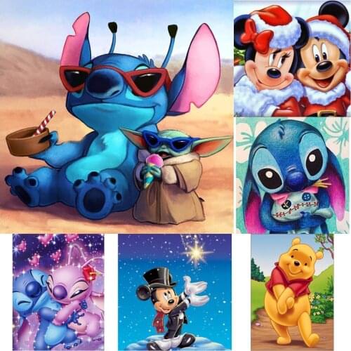 Disney DIY 5D Diamond Painting Diamond Mosaic Cross Stitch Kit Diamond Embroidery Full Set Mickey Winnie The Pooh Home Decor