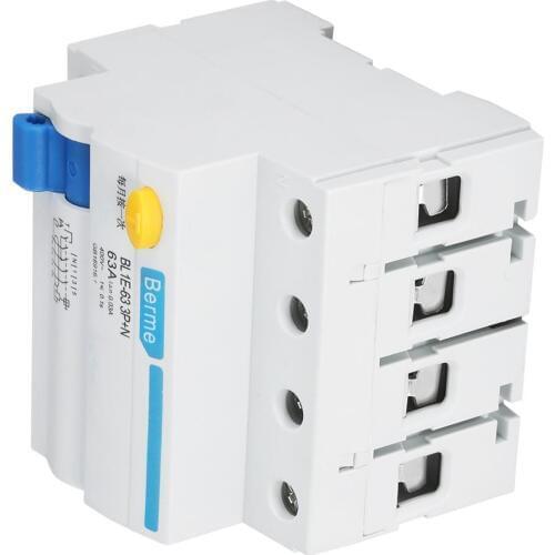 BL1E-63 3P+N 63A RCCB Residual Current Circuit Breaker 230V 30mA electric leakage protection mini circuit breaker