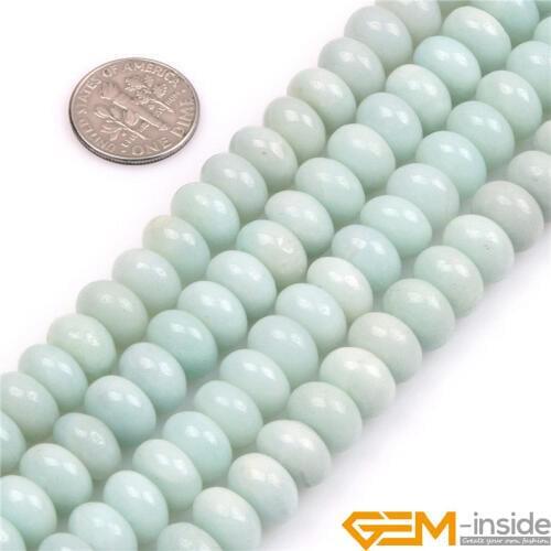 Rondelle Spacer Amazonite Beads Natural Stone Bead For Jewelry Making Strand 15 inch DIY Bracelet Necklace Jewelry Loose Bead