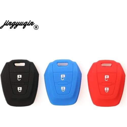 Jingyuqin 30pcs/lot Silicone Car Key Cover FOB Case for Isuzu DMAX MUX Truck 2 Buttons Remote Key Case for Isuzu Car Car-styling