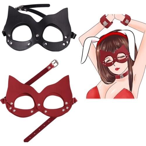 Fetish Head Mask BDSM Bondage Restraints Leather Owl Mask Roleplay Sex Toys for Men Women Cosplay Games Erotic Eye Mask Sex Game