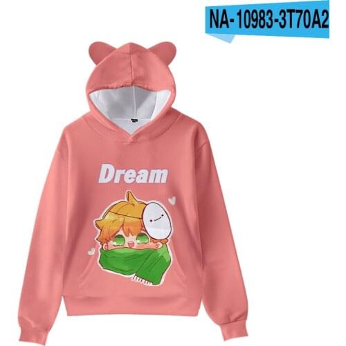 Boys and girls hoodies dreamwastaken cool graphics 3D printing sportswear childrens cat ears hoodie fall comfortable pullover