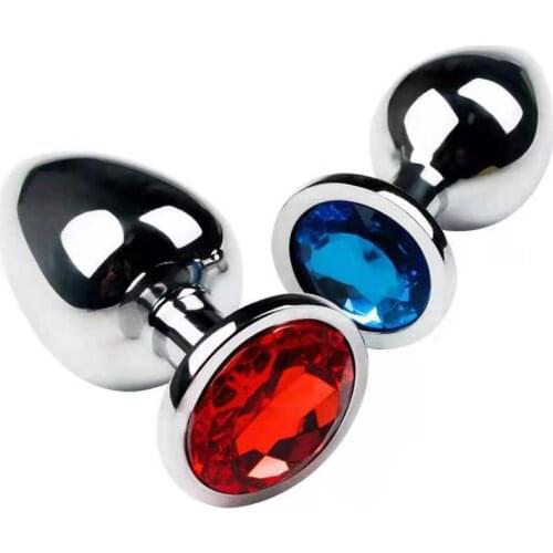 Sex Toys For Adults 18 Stainless Smooth Steel Metal Anal Plug Crystal Butt Plug Sextouse Man Anal Vibrator Adult Supplies