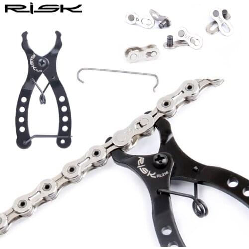 RISK Bicycle Chain Mini Mountain Bike Chain Quick Link Bike Gauge Tool Calipers Measure Screw Chain Hook Cycling Accessories