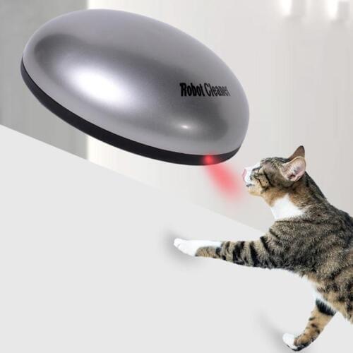 Pet Cat Laser Toy Electronic Rotating Mini Robot Cleaner Dog Cat Hair Removal Pet Cat Interactive IQ Training Toys Funny Chasing