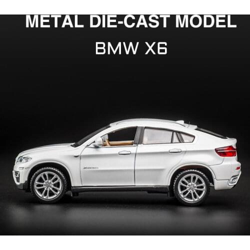 1:32 BMW X6 SUV Alloy Car Model Diecasts & Toy Vehicles Metal Toy Car Model High Simulation Sound Light Collection Kids Toy Gift