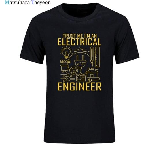 New Fashion 100% Cotton T-shirt Tops T Shirt Men Trust Me I Am an Engineer Geek Quote Tees High Street Black White Tshirt Funny