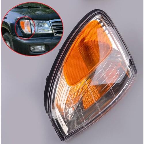 Front Right Corner Turn Signal Light Parking Lamp Assembly No Bulb 2 Pin fit for Toyota Land Cruiser LX470 1998-2005 2006 2007