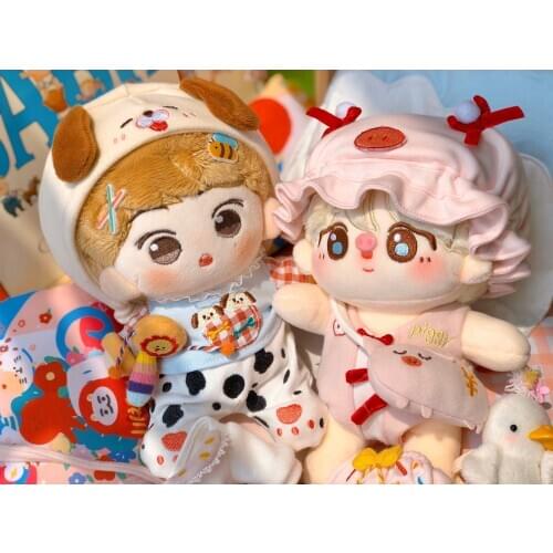 Wang Yibo Xiao Zhan Star Plush 20cm Doll Toy Outfit Pig Dog Clothes Clothing Suit Stuffed Cute Collection Limit Cos Gift MK