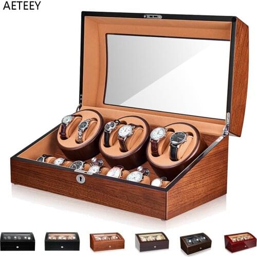 Luxury Mechanical Watches Winder Automatic Watch Box Mabuchi Motor LCD Touch Screen Remote Control Box Watch Organizer 12lattice