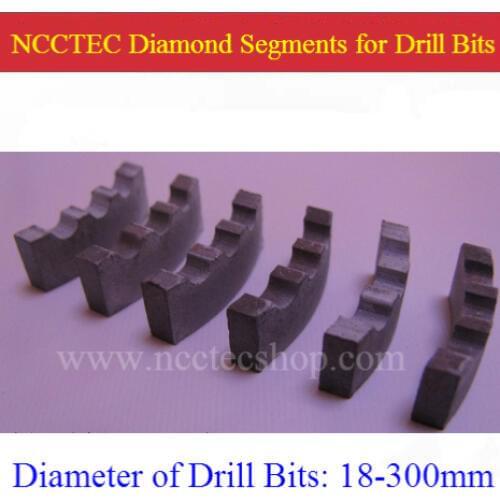 [Sawtooth shaped] Diamond core drill bit segments with notches | the Great wall of China Segments teeth tooth for wet drill bits