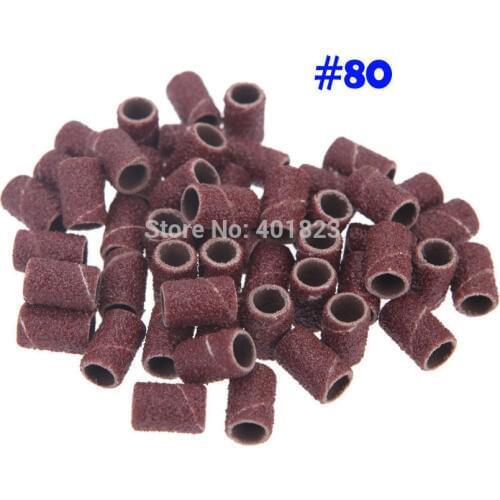 1000pcs/pack Nail Manicure Drills 80 Grit Sanding Bands For Pedicure Nail Drill Machine Sandpaper Nail Tools